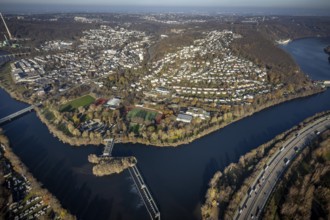 Aerial view, overview Herdecke, Ruhr, Herdecke, Ruhr area, North Rhine-Westphalia, Germany, DE,