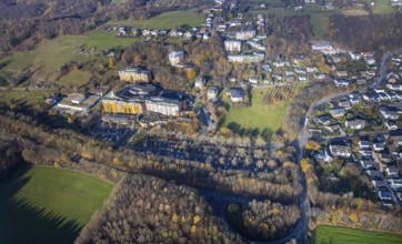 Aerial view, community hospital Herdecke, Westende, Herdecke, Ruhr area, North Rhine-Westphalia,