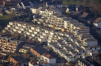 Aerial photo, terrace flats, Westende, Herdecke, Ruhr area, North Rhine-Westphalia, Germany, DE,