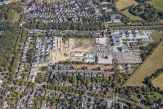 Aerial view, construction area SCI:Q Science Quarter Hamm, Paracelsuspark, Hamm-Lippstadt