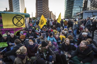DEU Germany Germany Berlin Demonstrators of the Extinction Rebellion movement during the occupation