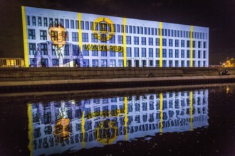 DEU Germany Germany Berlin Light projections and art installations to mark the 30th anniversary of