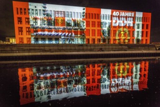 DEU Germany Germany Berlin Light projections and art installations to mark the 30th anniversary of