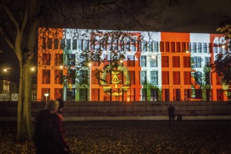 DEU Germany Germany Berlin Light projections and art installations to mark the 30th anniversary of