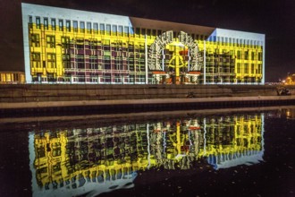 DEU Germany Germany Berlin Light projections and art installations to mark the 30th anniversary of