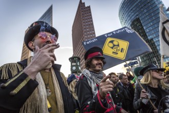 DEU Germany Germany Berlin Protesters of the Extinction Rebellion movement during the occupation of
