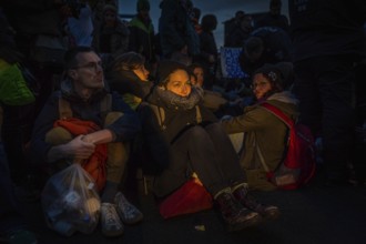 DEU Germany Germany Berlin Demonstrators of the Extinction Rebellion movement during the occupation