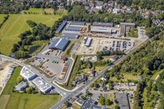 Aerial photo, recycling centre disposal herne AöR, road traffic office, Herne, Ruhr area, North