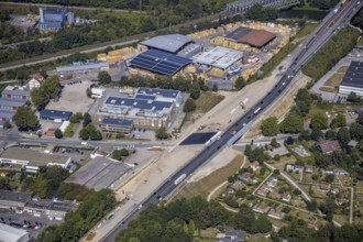 Aerial view, industrial area Baukauer Straße, Herne, Ruhr area, North Rhine-Westphalia, Germany,
