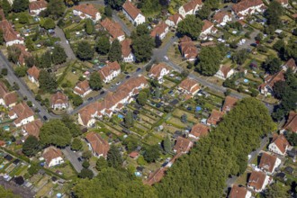 Aerial photograph, Teutoburgia housing estate, garden city, colliery housing estate, Herne, Ruhr