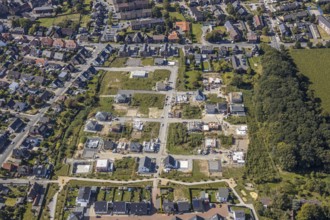 Aerial view, Schulze-Everding residential park, new construction area, Bockum-Hövel, Hamm, Ruhr