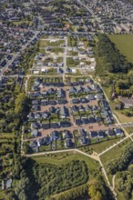 Aerial view, Schulze-Everding residential park, new construction area, Bockum-Hövel, Hamm, Ruhr