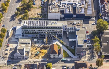 Aerial photo, Widumstraße construction site, demolition for new WA office building, Radio Hamm