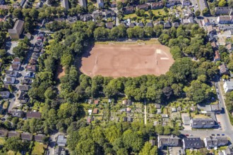 Aerial view, Horst Stadion, Spvg. Arminia Holsterhausen, Herne, Ruhr area, North Rhine-Westphalia,