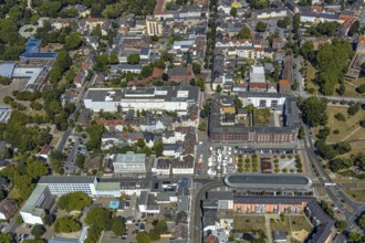 Aerial view, City of Herne - Department Children-Youth-Family, ChristusKirche Wanne, Gymnasium