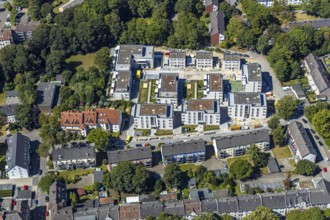 Aerial view, construction site, new residential area Fritz-Reuter-Straße, Herne, Ruhr area, North