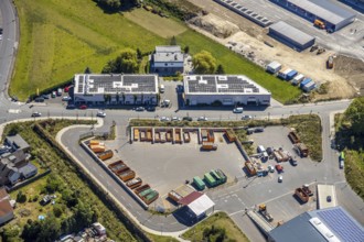 Aerial view, recycling centre disposal herne AöR, Herne, Ruhr area, North Rhine-Westphalia,