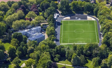 Aerial photo, Parkhotel Herne, sports ground Schäferstraße I, Herne, Ruhr area, North