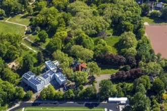 Aerial photo, Parkhotel Herne, Herne, Ruhr area, North Rhine-Westphalia, Germany, DE, Europe,