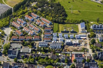 Aerial view, residential area Henin-Beaumont-Straße, at Mont Centis colliery, Herne, Ruhr area,