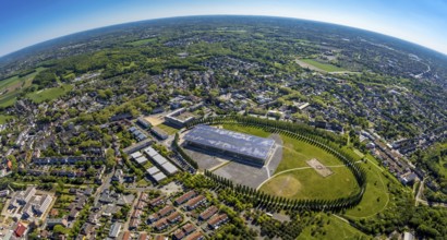 Aerial view, tree avenue Mont-Cenis colliery, Mont-Cenis Academy, Herne, Ruhr area, North