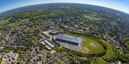 Aerial view, tree avenue Mont-Cenis colliery, Mont-Cenis Academy, Herne, Ruhr area, North