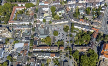 Aerial view, pedestrian area Hauptstraße, Haydnstraße, Wibbeltstraße, Heinestraße, Herne, Ruhr