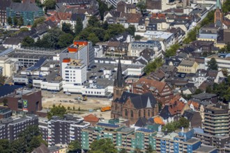 Aerial photograph, LWL Museum of Archaeology, demolition of Adler Haus, new construction site