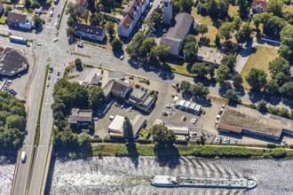 Aerial view, bridge Recklinghauser Straße, crossing area Dorstener Straße, Rhine-Herne-Canal,