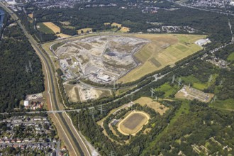 Aerial view, central landfill Emscherbruch ZDE, former Graf Bismarck colliery, AGR,