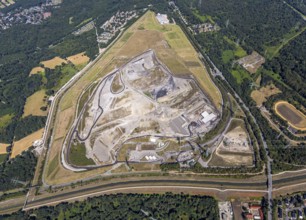 Aerial view, central landfill Emscherbruch ZDE, former Graf Bismarck colliery, AGR,