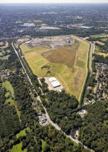 Aerial view, central landfill Emscherbruch ZDE, former Graf Bismarck colliery, AGR,