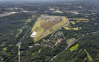 Aerial view, central landfill Emscherbruch ZDE, former Graf Bismarck colliery, AGR,