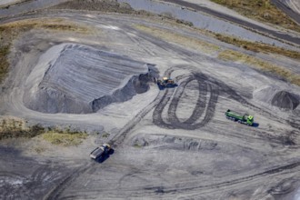 Aerial view, central landfill Emscherbruch ZDE, former Graf Bismarck colliery, AGR,