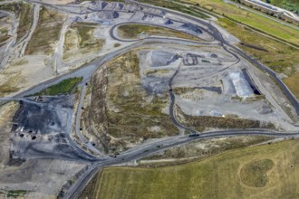 Aerial view, central landfill Emscherbruch ZDE, former Graf Bismarck colliery, AGR,