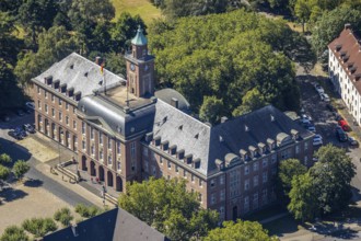 Aerial view, town hall Herne, Herne, Ruhr area, North Rhine-Westphalia, Germany, authority, DE,