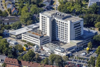 Aerial view, Marienhospital Herne, Klinikum der Ruhr-Universität Bochum, Herne, Ruhr area, North