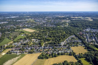 Aerial view, residential area Wiescherstraße, Südfriedhof, Herne, Ruhr area, North