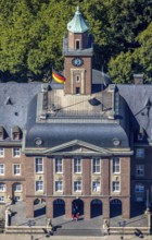 Aerial view, town hall Herne, Herne, Ruhr area, North Rhine-Westphalia, Germany, authority, DE,