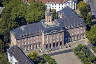 Aerial view, town hall Herne, Herne, Ruhr area, North Rhine-Westphalia, Germany, authority, DE,