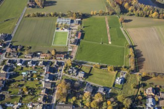 Aerial view, sports fields TUS 46/68 Uentrop, Giesendahlhalle im Giesendahl, Uentrop, Hamm, Ruhr