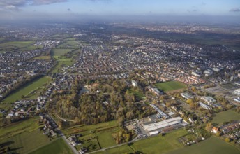 Aerial view, Maximilianpark Hamm, Uentrop, Hamm, Ruhr area, North Rhine-Westphalia, Germany, DE,