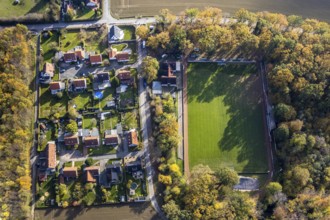Aerial view, sports field VIACTIV Arena, sports club Westfalia Rhynern, Rhynern, Hamm, Ruhr area,