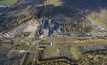 Aerial view, former Ost Heinrich Robert colliery, Pelkum, Hamm, Ruhr area, North Rhine-Westphalia,