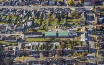 Aerial view, construction site, new building, residential buildings, Großer Sandweg, Bockum-Hövel,