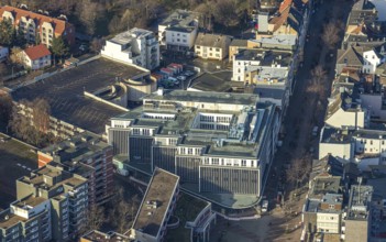 Aerial view, new building Herner Höfe, Q-Park Am Verweilplatz Parkhau, Herne-Mitte, Herne, Ruhr