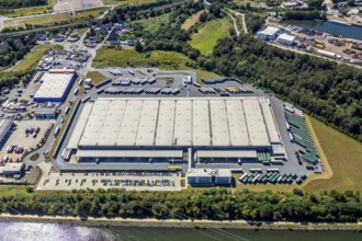 Aerial photo, Duvenbeck Kraftverkehr GmbH, logistics, Herne, Ruhr area, North Rhine-Westphalia,