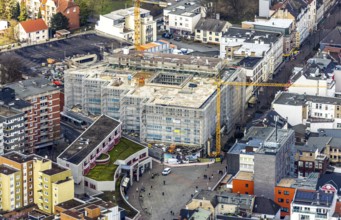 Aerial view, conversion of the old Kartstadt building, under the title Neue Höfe Herne, space for