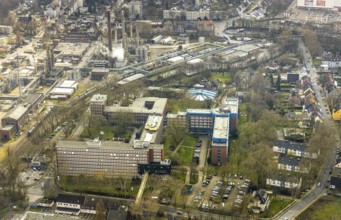 Aerial view, Shamrock Park on which a future centre with two 17-storey high-rise buildings is