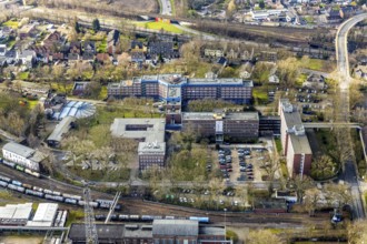 Aerial view, Shamrock Park on which a future centre with two 17-storey high-rise buildings is
